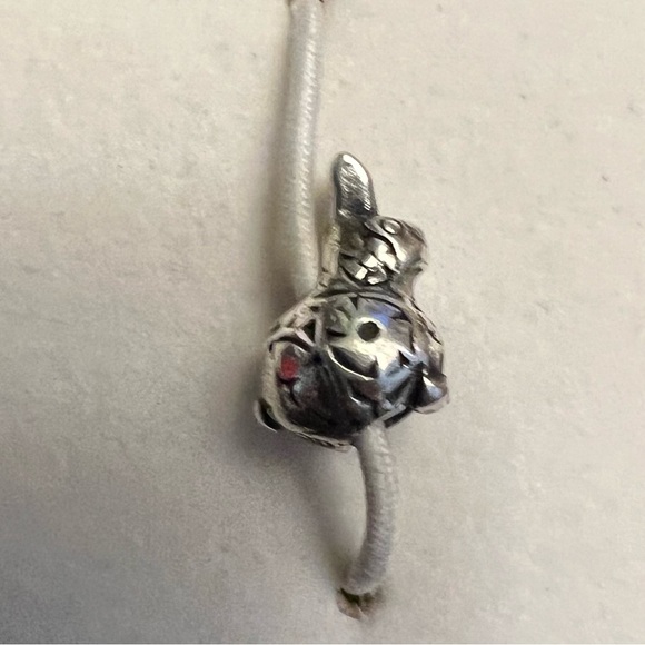 Trollbeads Retired Easter Rabbit Bunny Charm Sterling Silver Promo Bead 925 #205 - Picture 3 of 5
